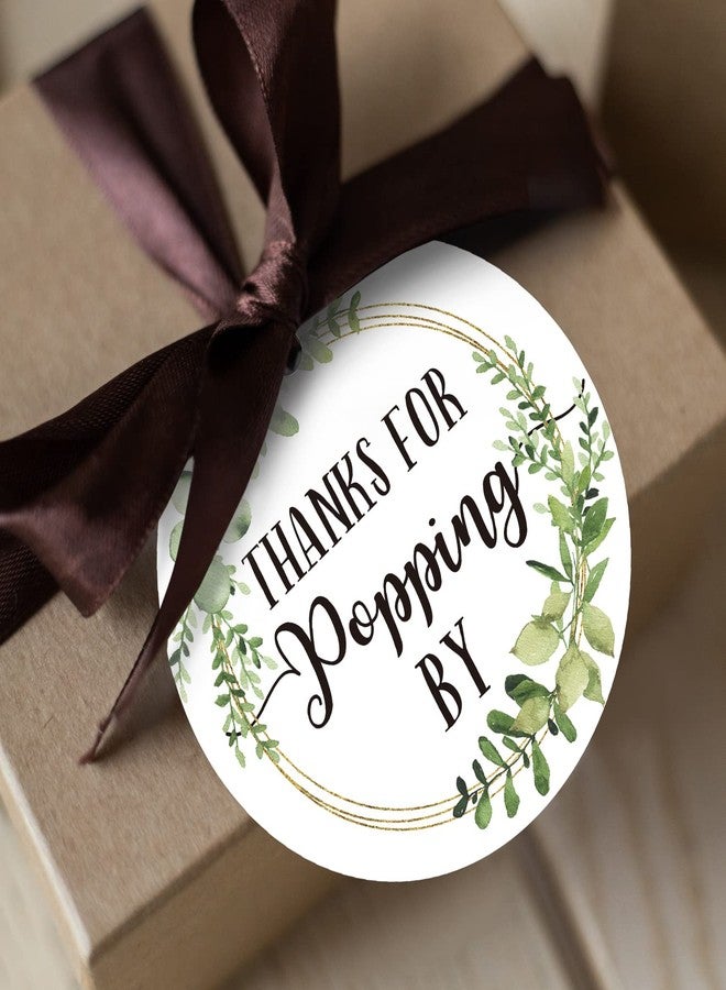 EKSPLODI Thanks for Popping by Tags, Greenery Baby Shower Favor Tags, Bridal Shower, Wedding Tags, 2 Inch, 50-Pack. - Image 5